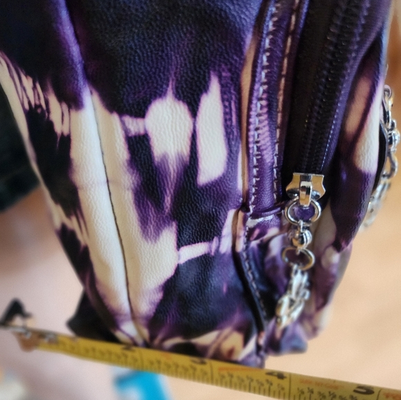 Angel Barcelo Vegan Purple Tie-Dye Crossbody Bag EUC - Picture 11 of 16